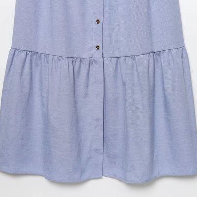 Women's Midi Dresses New Summer 2025 Blue Sleeveless Blend Midi Dress Belt Linen Blended Midi Dress Casual V Neck Dress