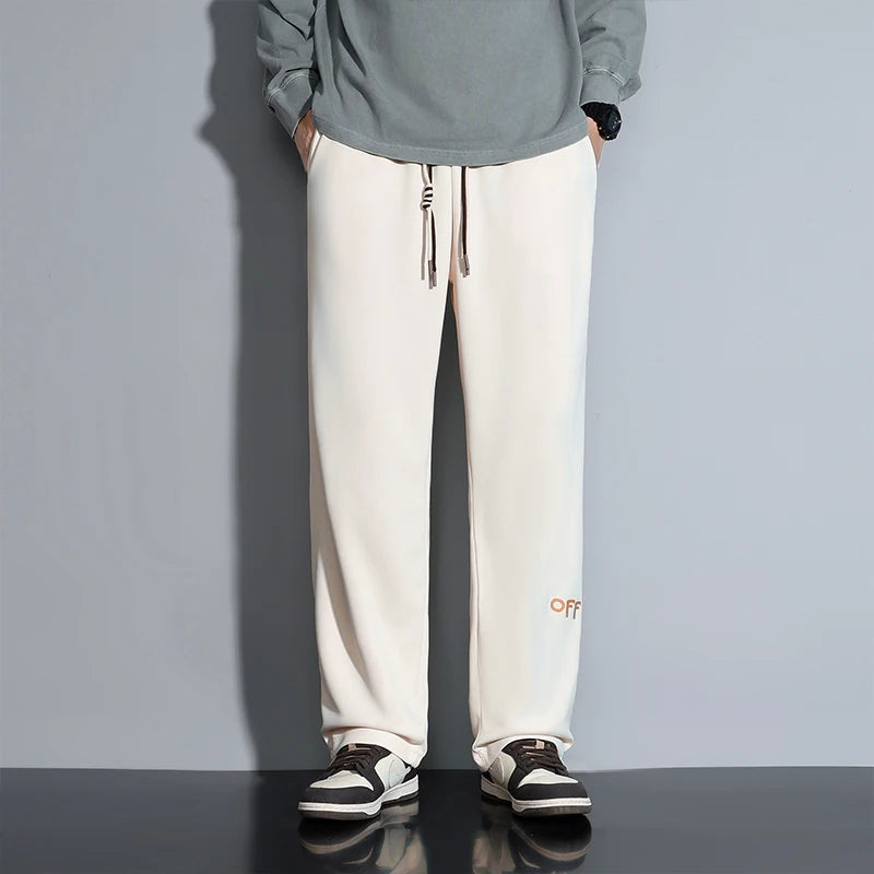 Contemporary Men's Fashion Trousers Loose Silhouette Trendy Drawstring Detail Suited for a Variety of Occasions Comfort