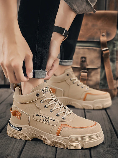 Men's Boots Are Durable, Anti-slip, Fashionable and Trendy New Low-top PU Leather High-quality Outdoor Mountaineering Work Boots
