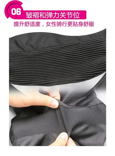 Woman Jacket Motorcycle Motorbike Riding Armor Protective Coat Summer Waterproof Lady Girl Clothing Anti-collision Suit JK-52