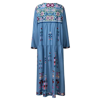 Long Dress for Women 2023 Autumn Beach Bohemian Dresses Casual Vestido Robe Female Clothing Y2K Floral Skirt Elegant Maxi Dress