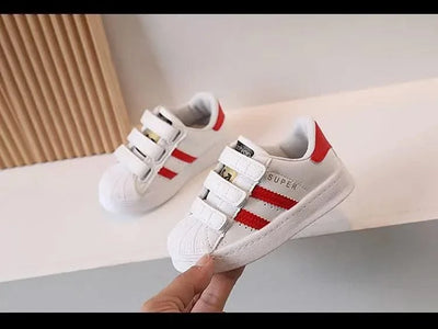 Children's Sports Shoes Spring and Fall Four Seasons Models Boys and Girls Casual Board Shoes Shell Head Small White Shoes