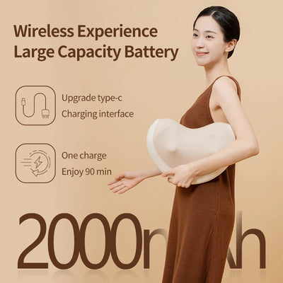 Aiveisi Smart Massage Pillow Electric shiatsu Kneading Heating Massager Suitable For Neck Back Shoulder Waist Rechargeable Use