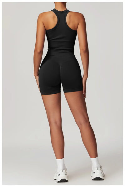 Seamless Athletic Wear Women's Clothes 2 Pieces Yoga Set Workout Sportswear Gym Clothing High Waist Leggings Fitness Sports Suit