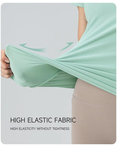 2024 Women Sports Shirt Tight Yoga top Quick Dry Gym Top Outdoor Short Sleeve Running Sportswear Women T-shirts - Elanique