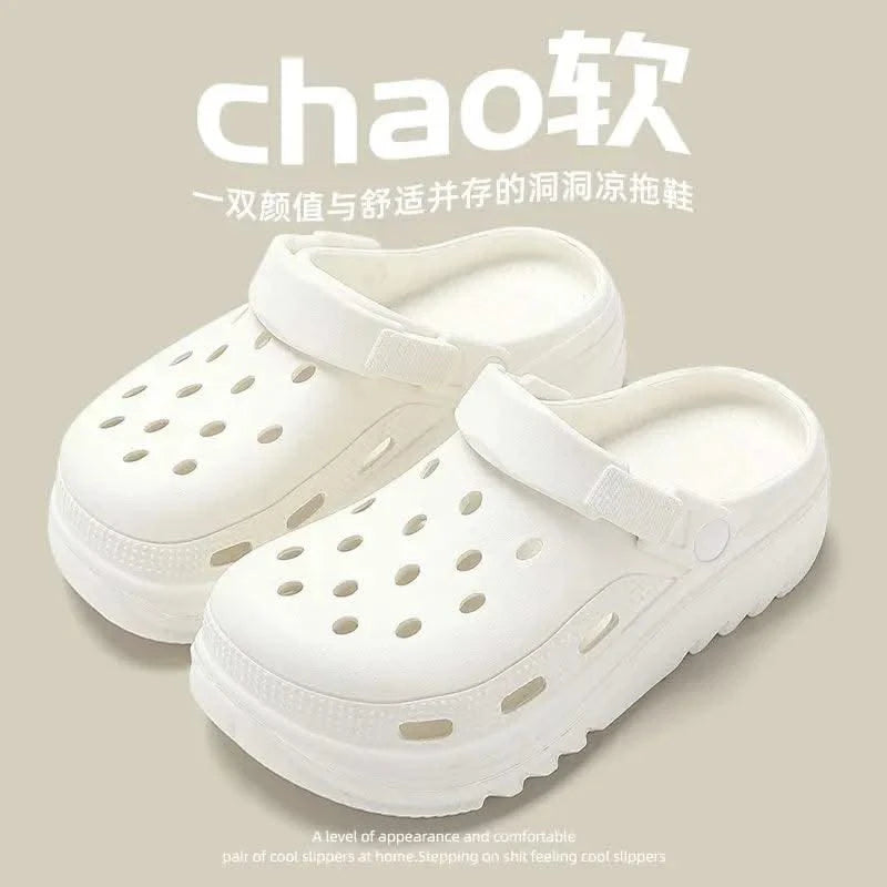 ZHIDA Clogs Sandals Men Women Couples Garden Shoes Summer Outdoor Slides Black White Minimalism EVA Rubber Outside Beach Shoes