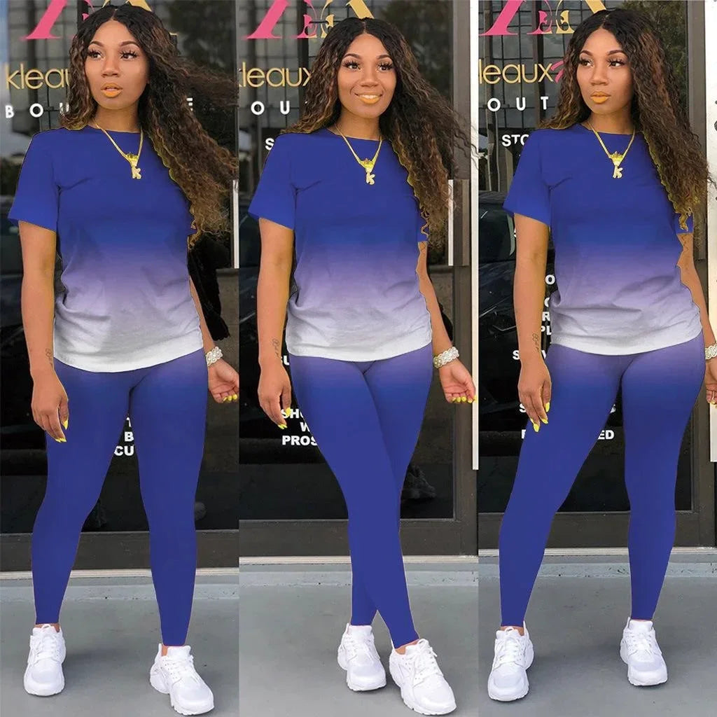 New Two Piece Set Women Tracksuits Sets Brand Printed Hoodie Pants Sweatshirt Set Sports Suit For Women Clothing