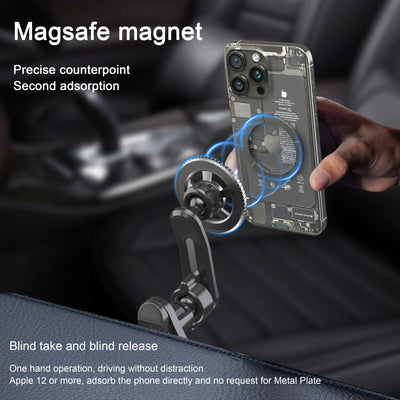 Fits for MagSafe Car Mount, [20 Strong Magnets] Magnetic Car Phone Holder Mount, [Easily Install&Never Blocking Vent] Magnetic