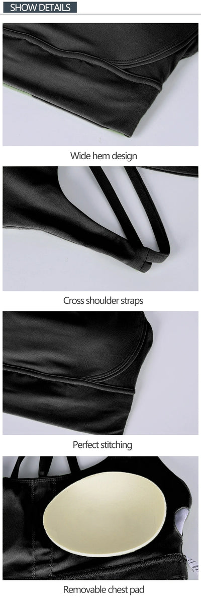 Women Fitness Yoga Bras Race Back Sports Bras Nylon Top Women Bra Sexy Breathable Underwear For Women Gym