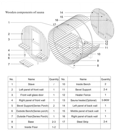 Panoramic Glass Luxury Barrel Sauna Outdoor 4-6 People Use Customize Sauna Room for Spa
