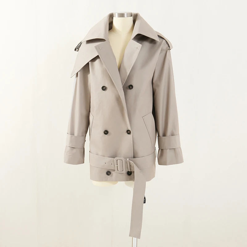 Women's clothing Y2K autumn and winter oversized double-breasted women's coat with padded shoulders jackets for women 2025 new