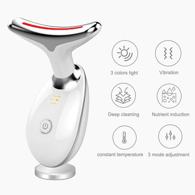Neck massager face three lighting modes skin enhancement device LED beauty machine