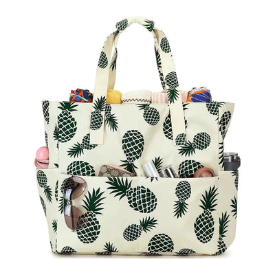 Beach Tote Bag Women Foldable Travel Bag with Anti-Sand Pocket