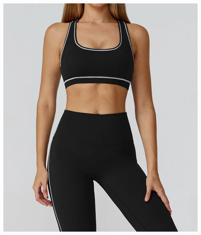 Yoga Bra Women Breathable Sports Bra Anti-Sweat Fitness Shockproof Crop Top Push Up Gym High Strength Workout Underwear