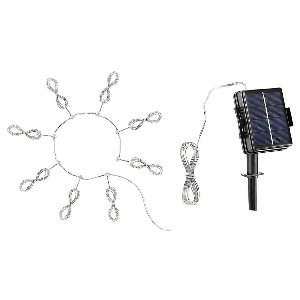 104 LED Umbrella Lights Outdoor Lighting With Remote Control 8 Mode Battery Operated Waterproof For Patio Courtyard Garden Decor