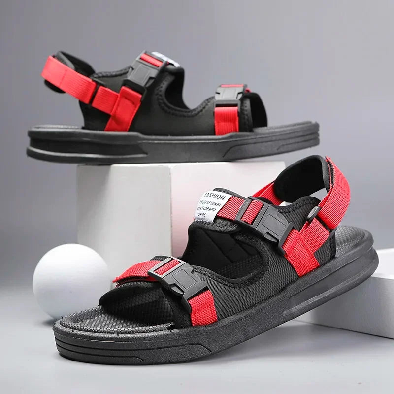 Men Sandals 2024 Trending Men's Luxury Sandals Man Summer 2024 Shiatsu Slippers Flat Sandal Beach Shoes Platform Sandals. Mens