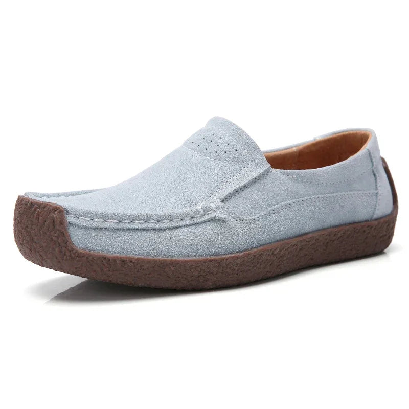 Women Slip on Loafers Shoes for Ballet Flats Ladies Spring Microfiber Retro Flats Shoes Female Spring Moccasins Casual Sneakers