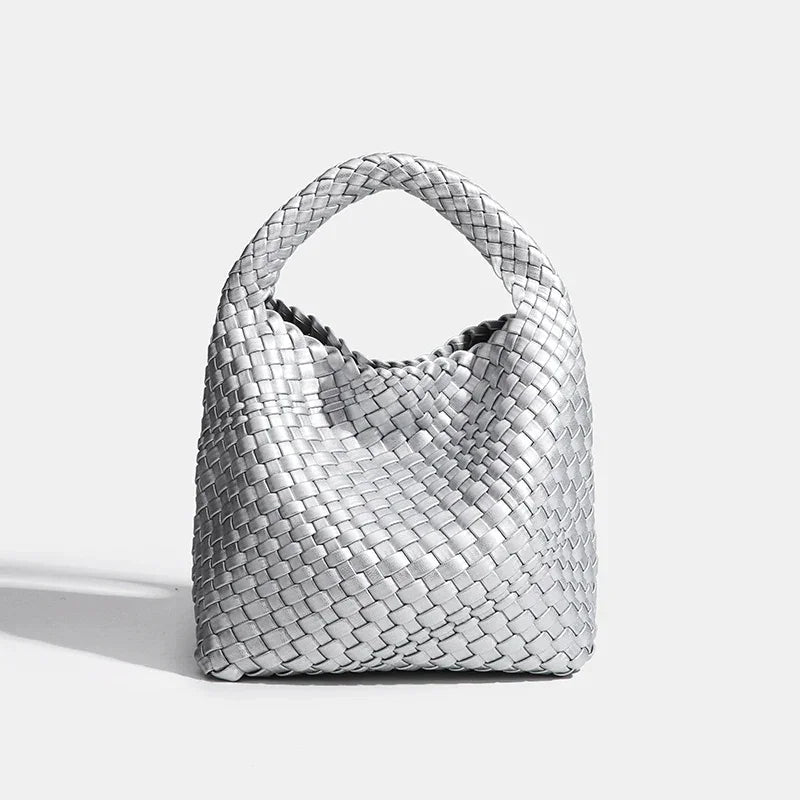 Designer bag Luxury 2024 woman bag Brand New Product PU Small size hand-woven bucket bag High quality Women's handbag