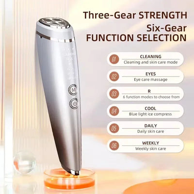 High Frefruquency RF Neck Face Beauty Device Anti-aging Remove Double Chin EMS Facial Lifting Warm Facial Massager