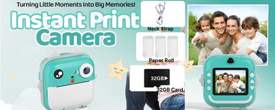 Digital Children Camera For Photography Instant Print Photo Kids Camera Mini Thermal Printer Video Educational Toys Gift