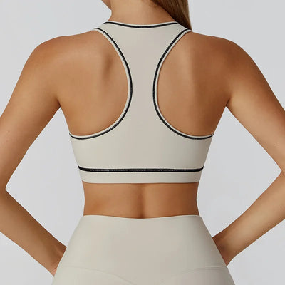 Yoga Bra Women Breathable Sports Bra Anti-Sweat Fitness Shockproof Crop Top Push Up Gym High Strength Workout Underwear