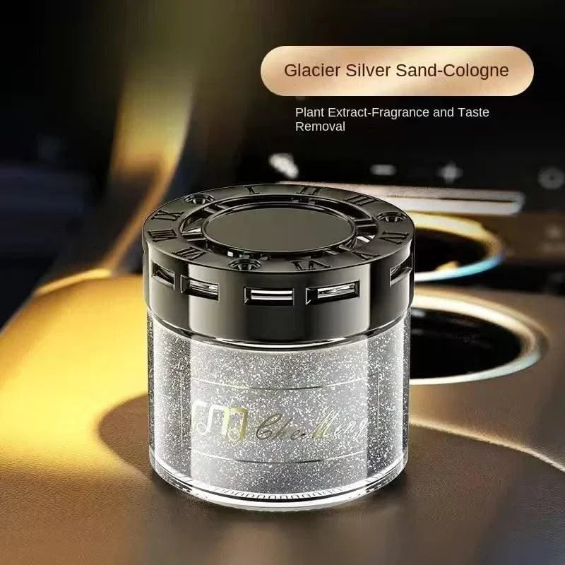 Luxury Car Perfume Solid Balm, Long-Lasting Light Fragrance, Odor Eliminator, Quicksand Design becoming a popular car ornament