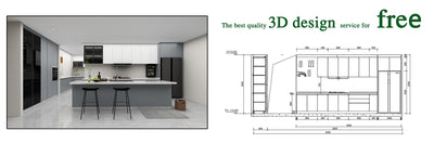 Kitchen Full Set Modern Smart Outdoor Stainless Steel  with Built-in Refrigerator and BBQ Grill for Home and Garden