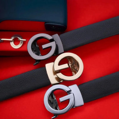 Men's Belt Letter Light Luxury Fashion Real Leather Pants