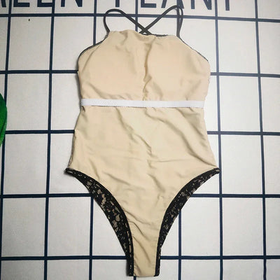 Luxury Design Women's One-piece Swimsuits Classic Hollow Swimwear Designer Brand Beach Sexy Bikini Sets