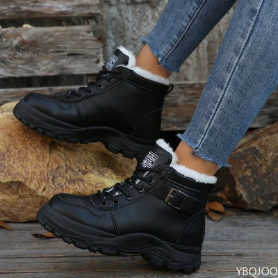 Women's snow boots in autumn winter thick warmth simple comfortable versatile short boots for women