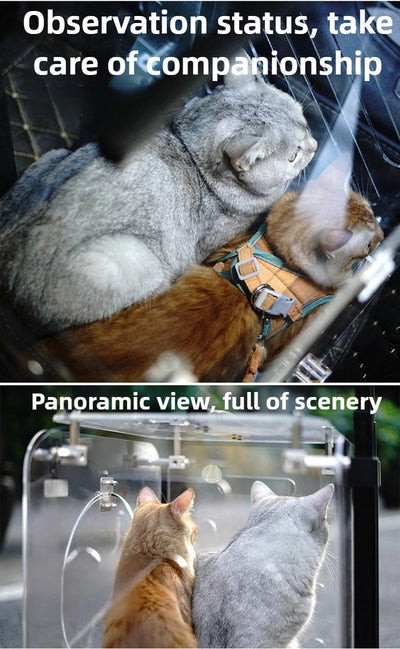 Portable Pet Outdoor Use Transparent Cat Bags Travel Box Large Space Breathable Mobile Easy Interaction Pet Carrying Supplies