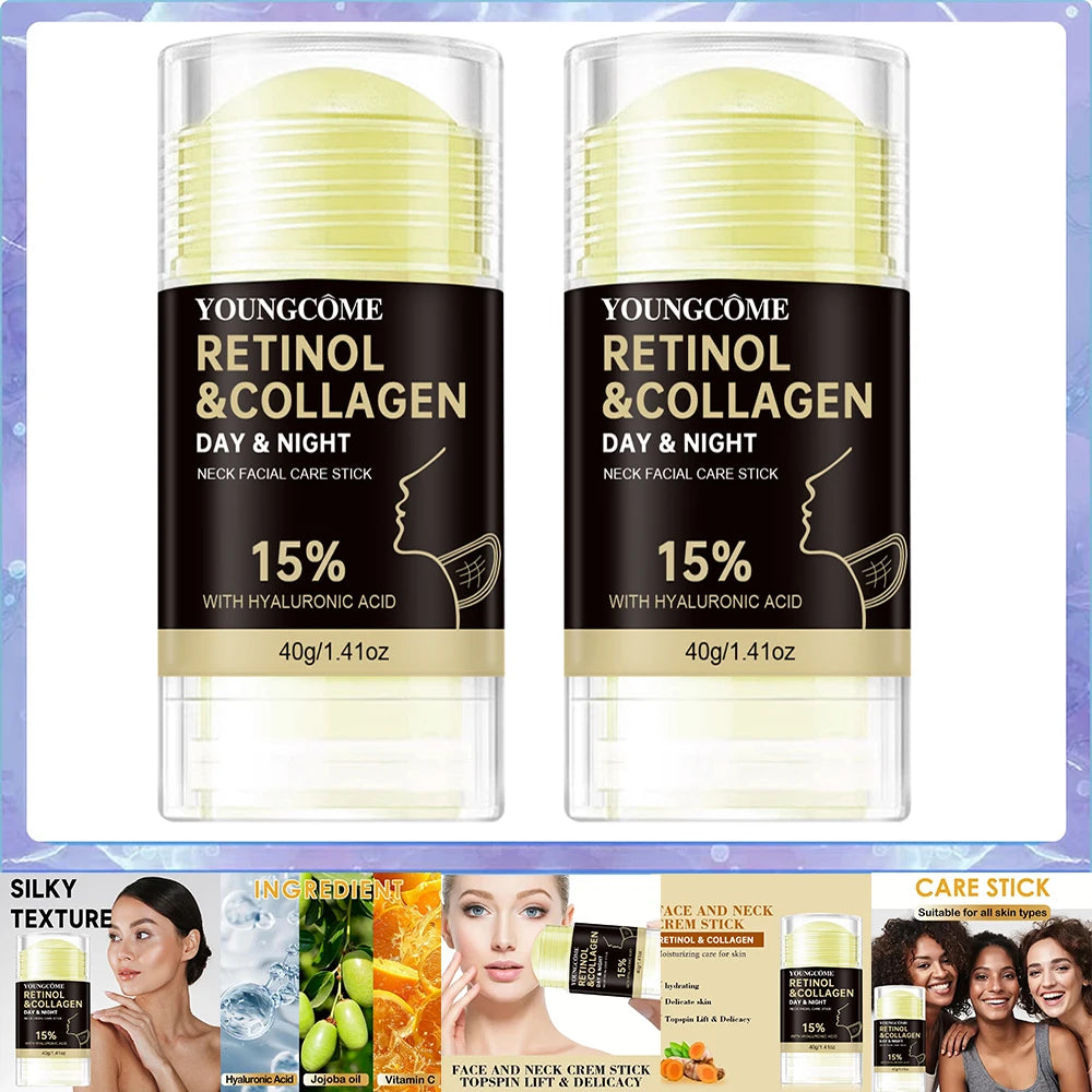 Retinol Face and Neck Treatment Bar Collagen with Firming Elasticity Improve Loose Skin Lotion Moisturizes and brightens skin