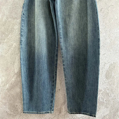 Women's pants 2025 autumn new high waisted slim women's jeans pure cotton straight leg pants  Wide leg pants curved knife jeans