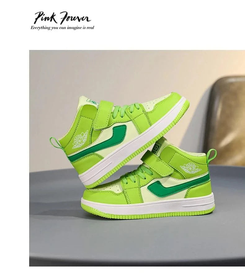 Children's shoes Men's shoes 2024 new fall children's non-slip sports shoes large high top board shoes for children