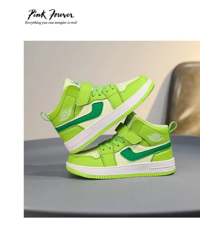 Children's shoes Men's shoes 2024 new fall children's non-slip sports shoes large high top board shoes for children
