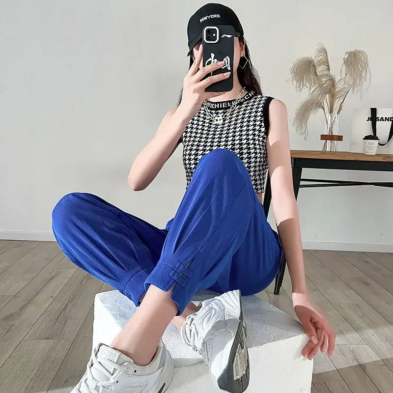 Female Trousers New In Pencil Women's Harem Pants Xxl Trends 2025 Outfits High Quality One Size Chic and Elegant Original G 90s