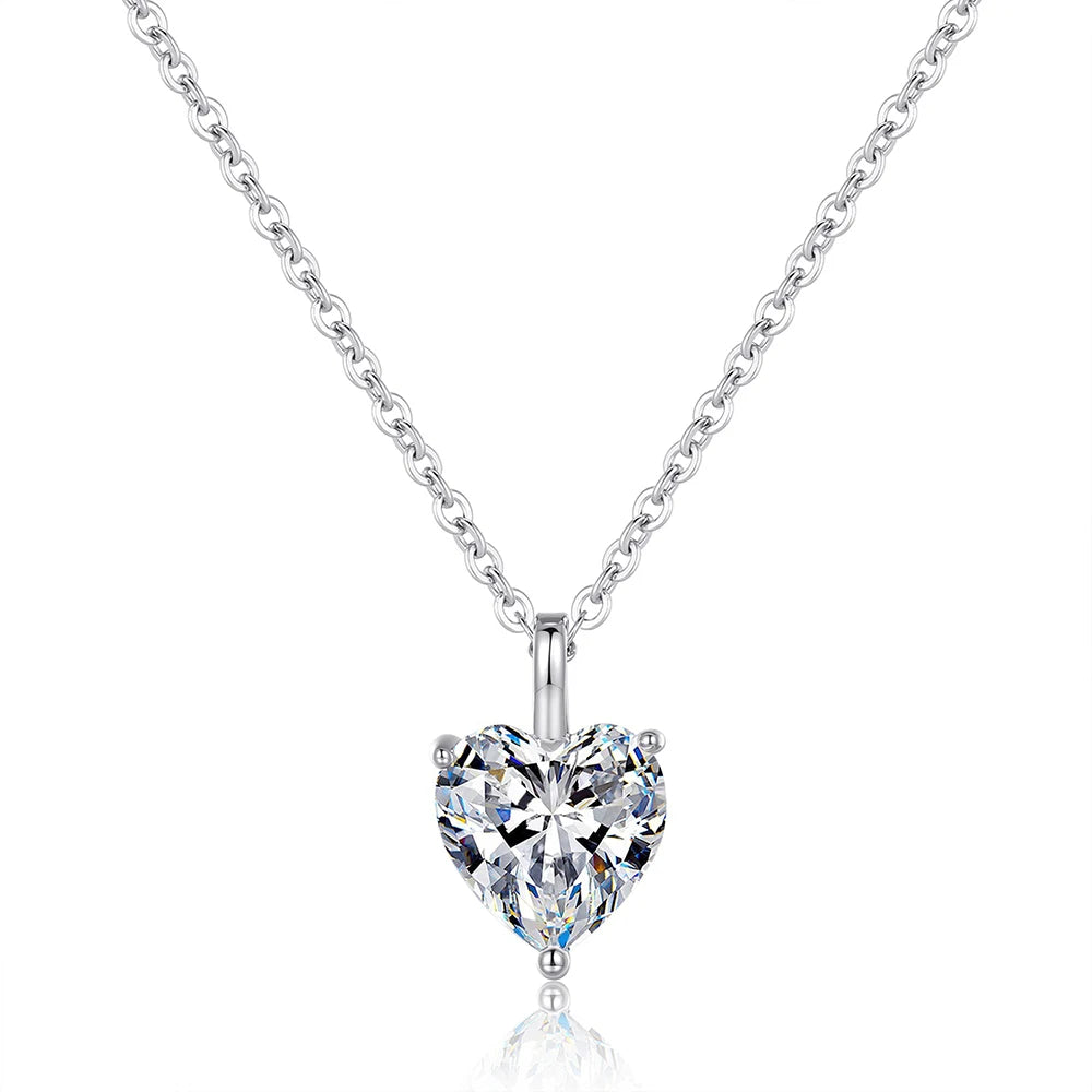 1CT 2CT Solitaire Pear Cut Moissanite Diamond Pendant Necklace for Women 100% 925 Sterling Silver Droplet Necklaces Jewelry GRA