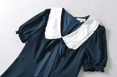 Luxury Dresses Women 2025 Summer Short Dress Sexy Frenchy Mini Dress Short Puff Sleeve Mini Dress With Bow Detail Dots Print