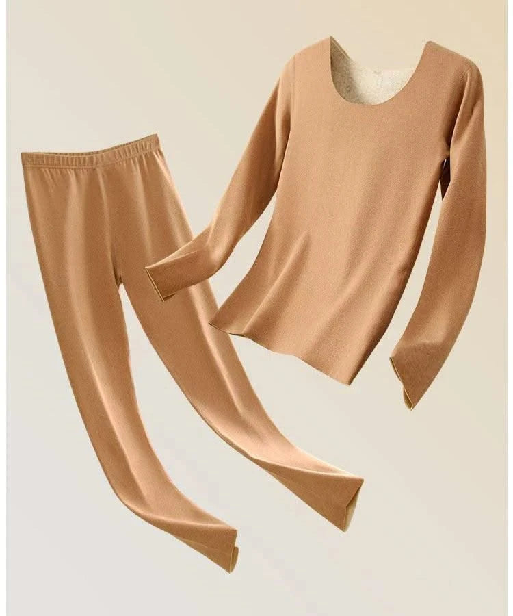 Women's Seamless Thermal Clothing Set 2 Pieces | Thick Double Layer Thermal Under Wear For Winter