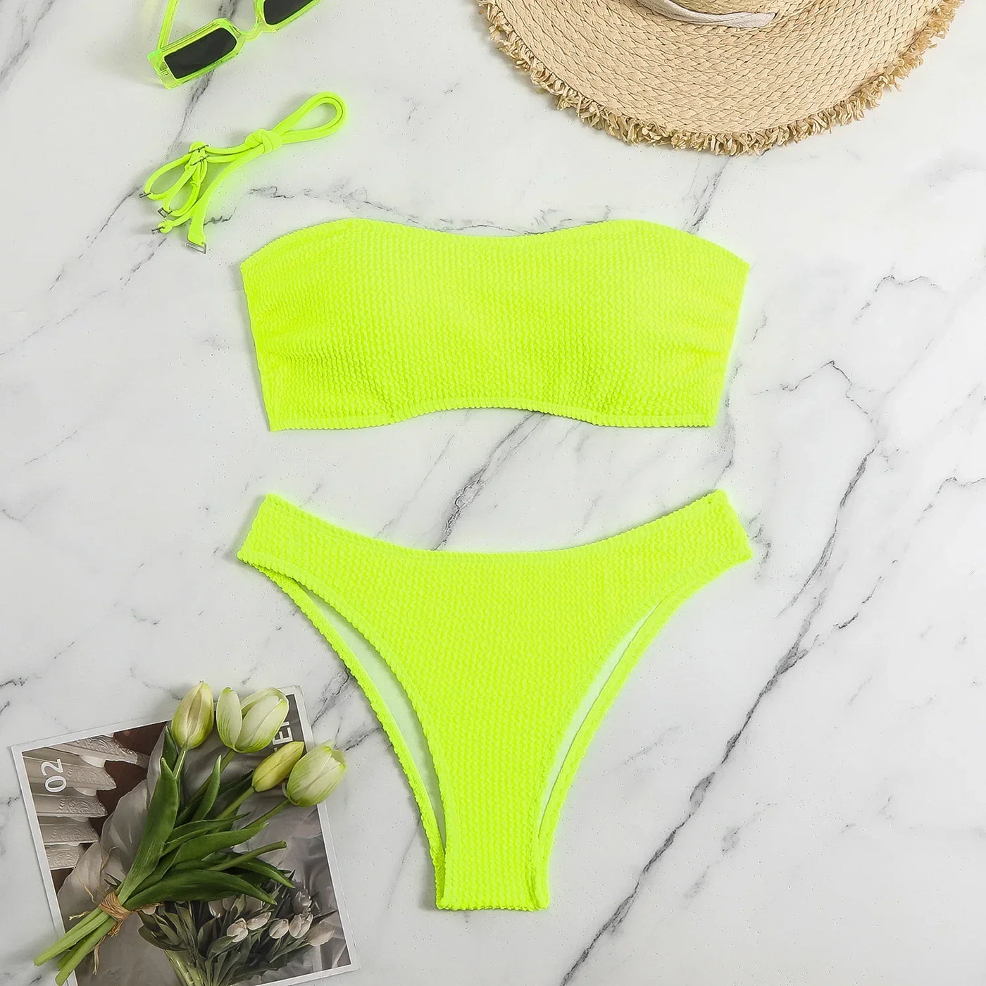 Sexy Women's Swimsuit 2025 Summer Bikini Two-piece Swimwear for Woman Beachwear Halter Bikinis Sets Swimming Beach Bathing Suits