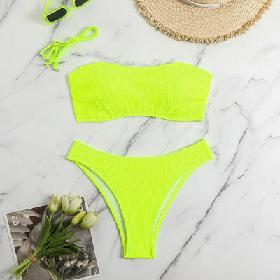 Sexy Women's Swimsuit 2025 Summer Bikini Two-piece Swimwear for Woman Beachwear Halter Bikinis Sets Swimming Beach Bathing Suits