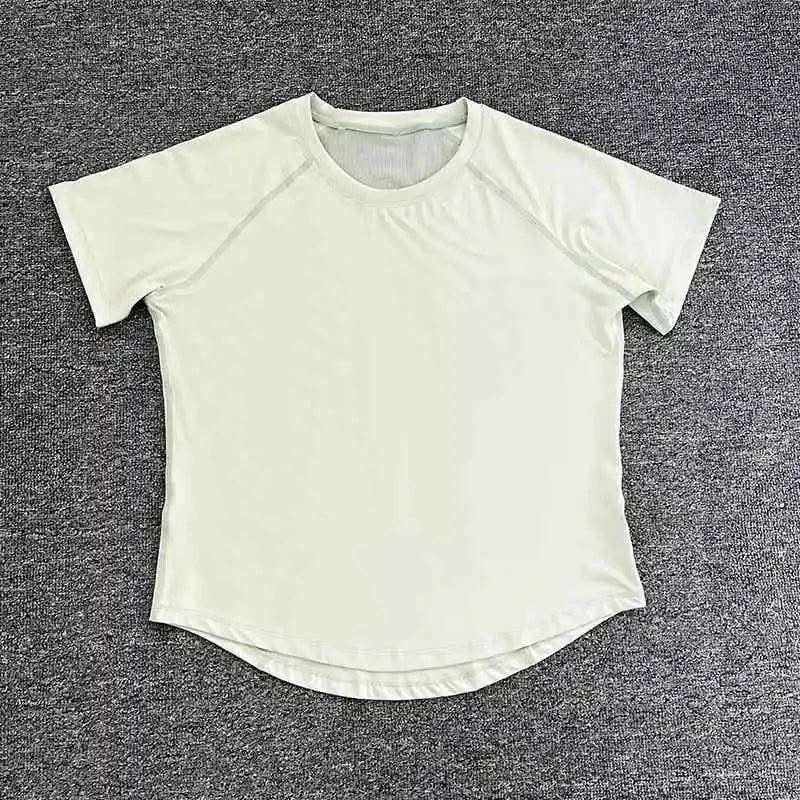 Women's sports T-shirt for running and yoga, loose mesh breathable outdoor cover-up, quick-drying thin fitness short-sleeved top