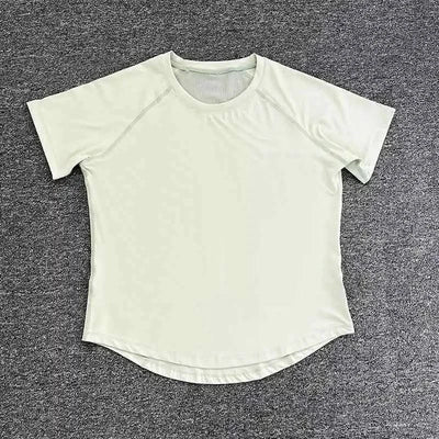 Women's sports T-shirt for running and yoga, loose mesh breathable outdoor cover-up, quick-drying thin fitness short-sleeved top