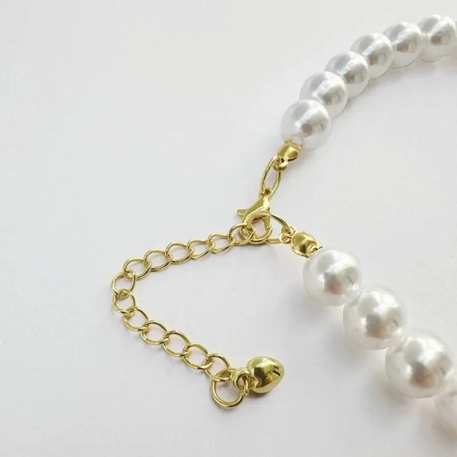 Pet pearl necklace, cat collar cat neck accessories Cat bib Pet dog small accessories neck jewelry, Valentine's Day New Year fur