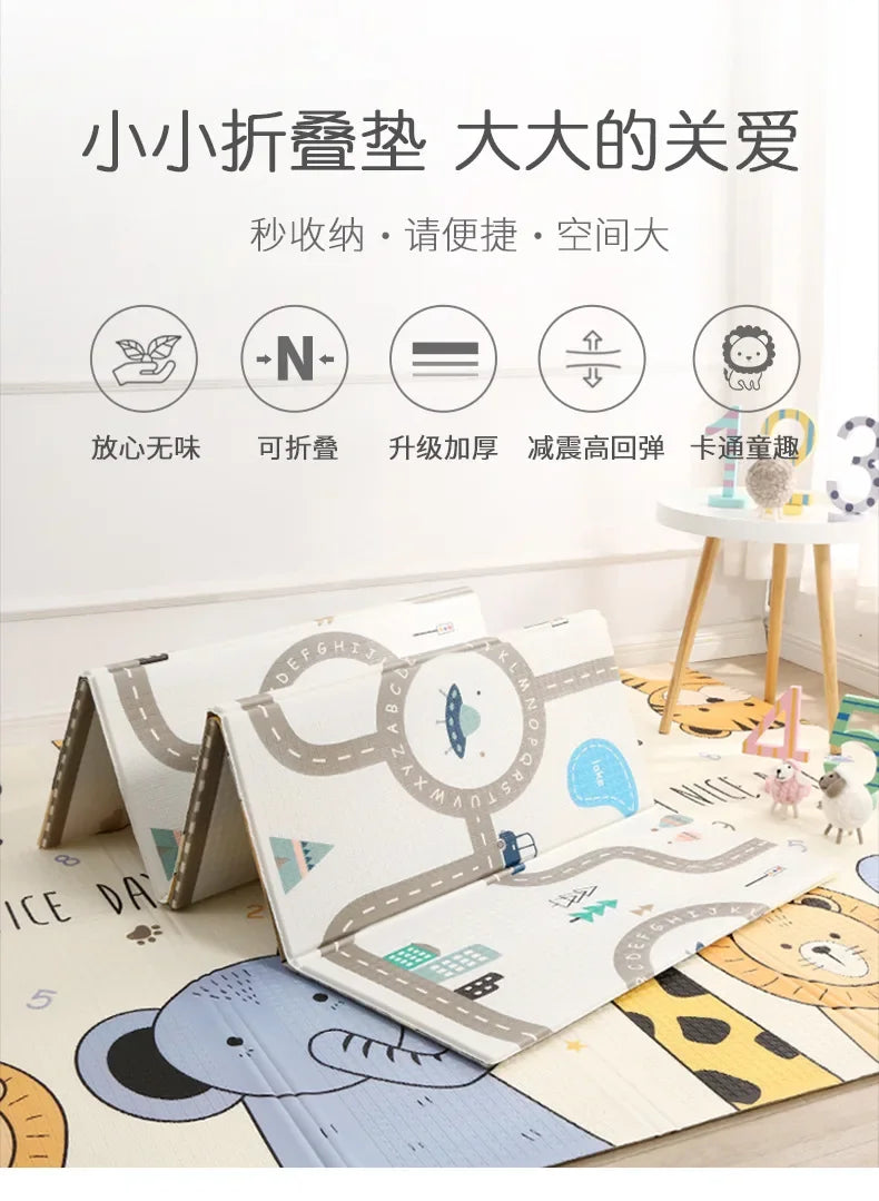 Baby Play Mats Activities Mats For Baby Game Mats Waterproof Children's Rug Mother Kids Crawling Play Floor Folding Soft Carpets