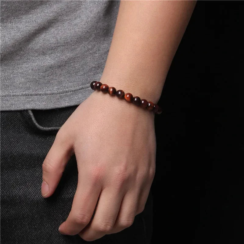 Garnets Stone Beads Bracelets Fashion Adjustable Braided Rope Bracelets Bangles Men Women Yoga Healing Balance Bracelets Jewelry
