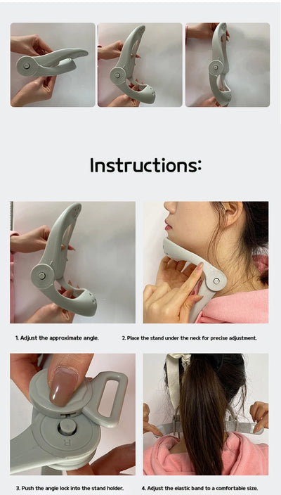 Neck brace, adjustable neck brace, neck traction device, anti sagging home correction fixing strap