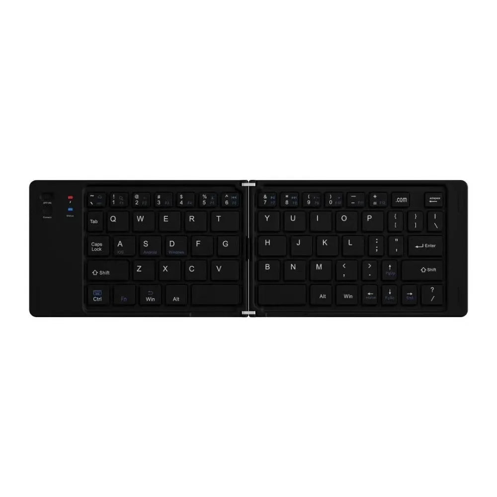 Mini Wireless Folding Keyboard Slim Design Lightweight Bluetooth Keyboard Rechargeable Portable Foldable Keyboard Travel