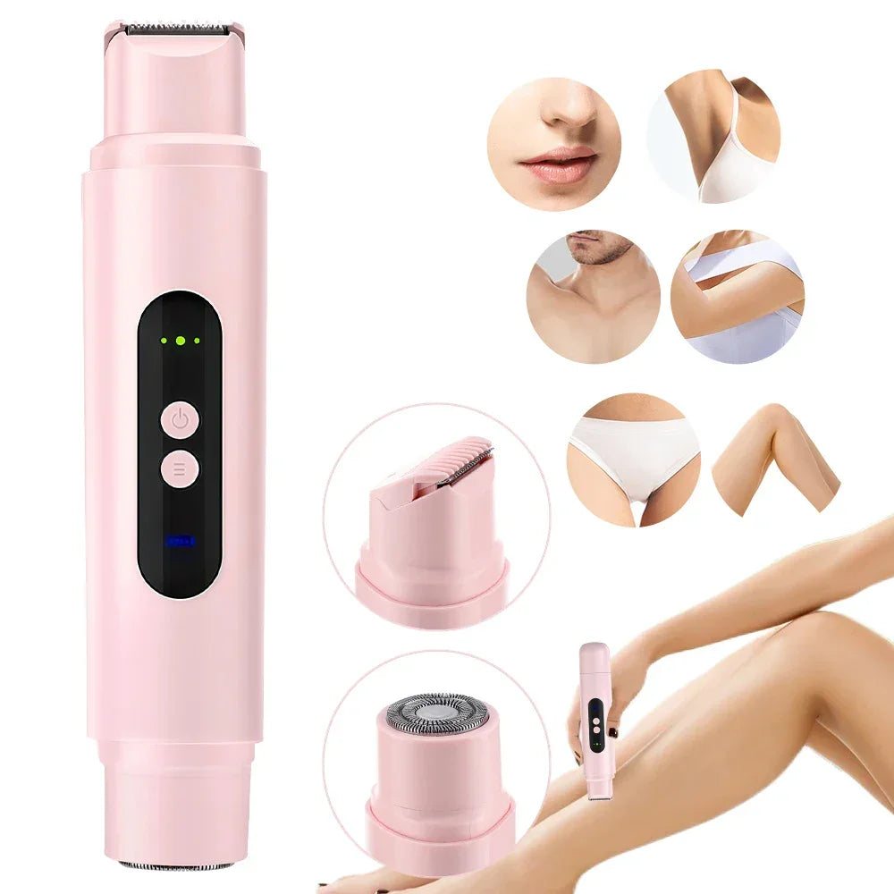 Electric Epilator for Women Bikini Hair Removal Rechargeable Portable Facial Shaver for Body Painless Eyebrow Razor Waterproof