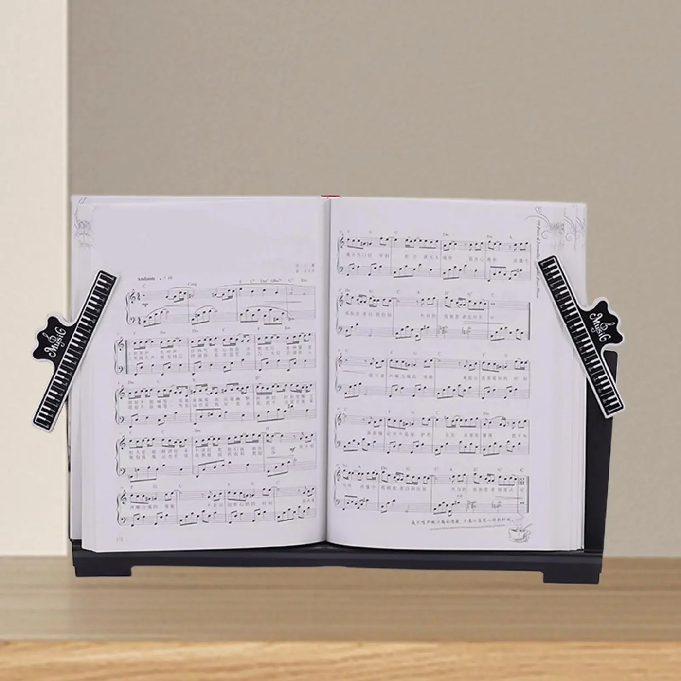 Electronic Piano Music Stand Keyboard Book Stand Storage Book Stand with Sheet Music Clips Music Sheet Stand Music Book Holder